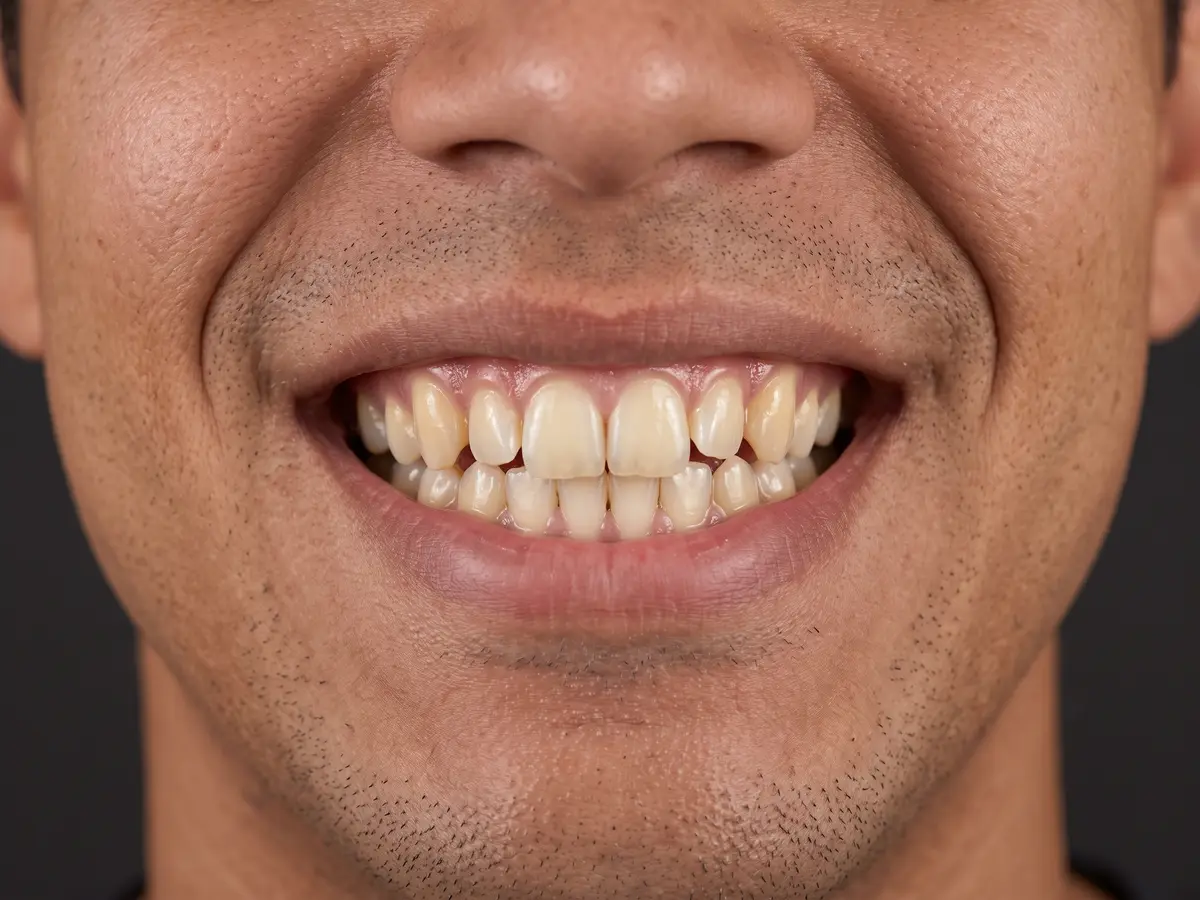Caso 02 — Apinhamento e desalinhamento dos dentes anteriores, antes do tratamento